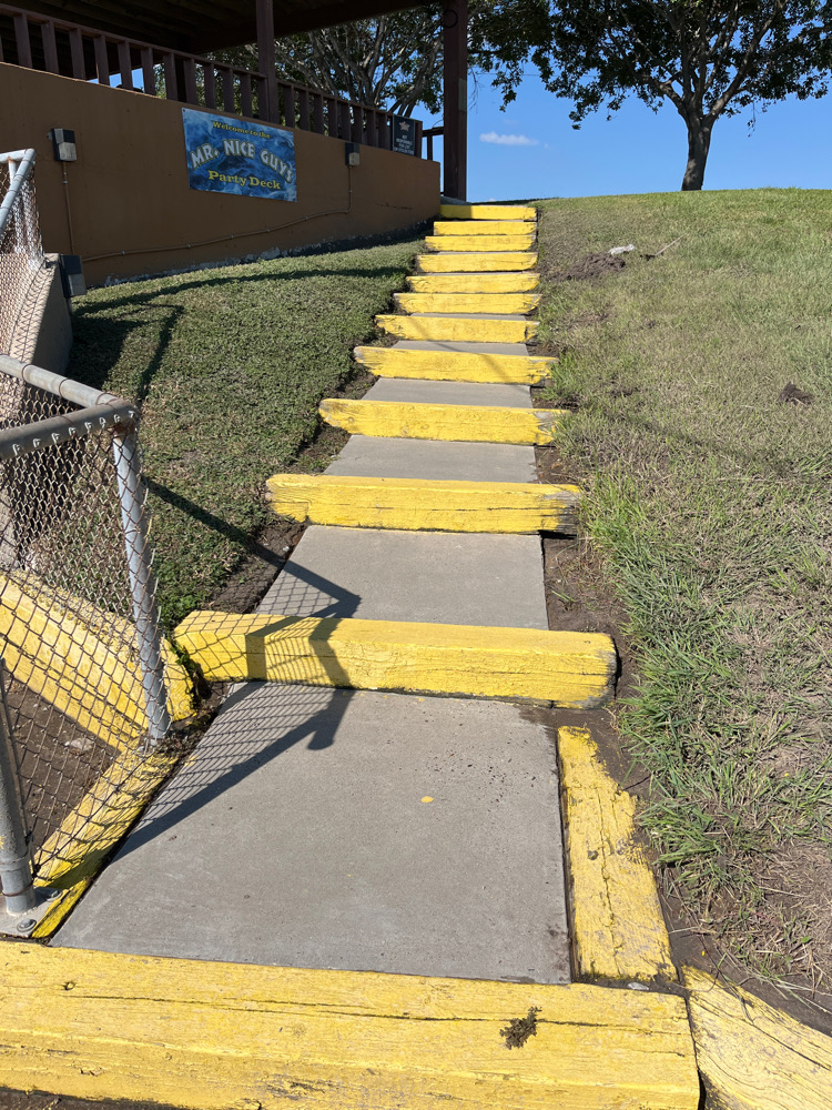 Commercial Pressure Washing at Concrete Street Amphitheater in Corpus Christi, TX: Mystic Pressure Wash Restores Stairs and Improves Drainage